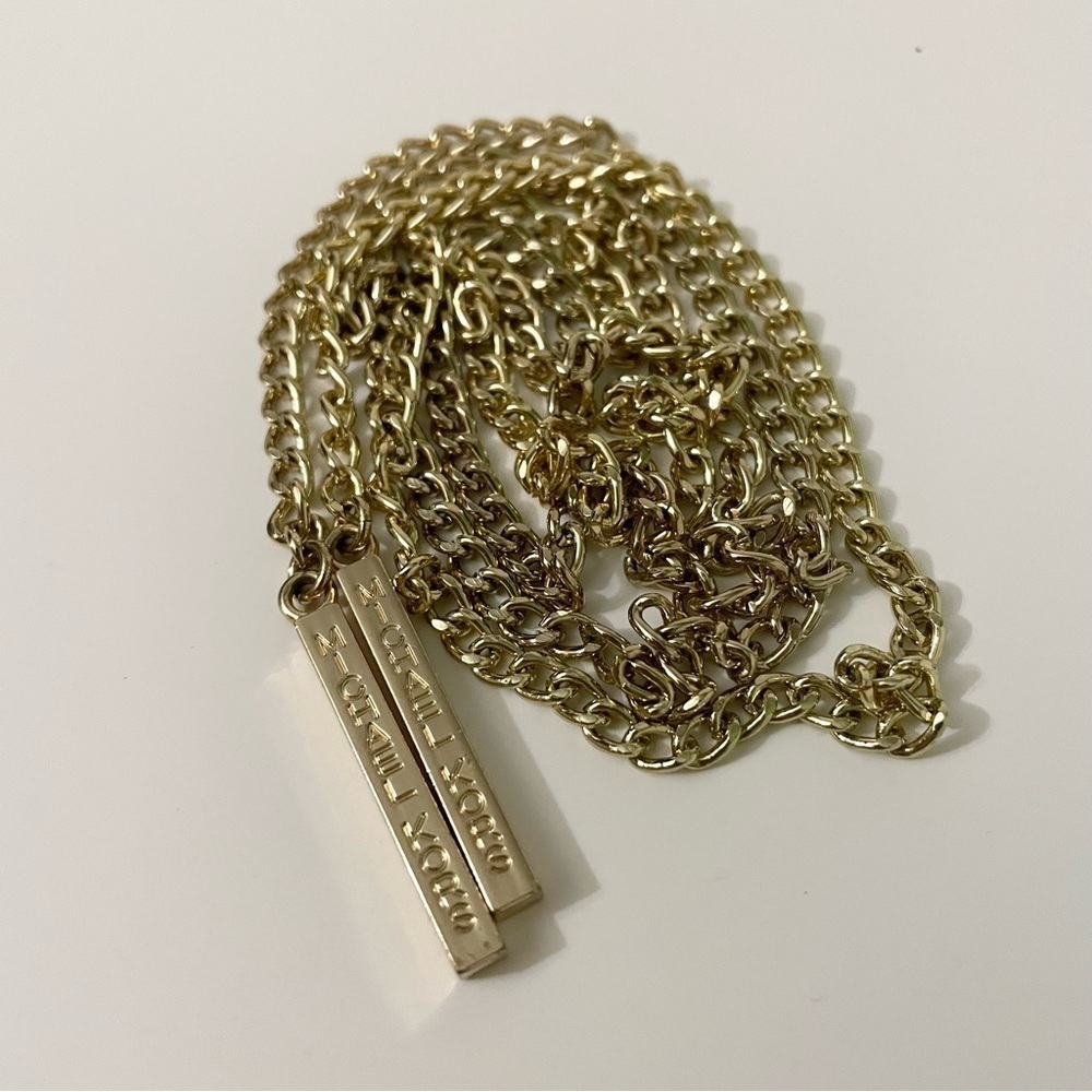 Michael Kors Gold Tone Lace Up Chain